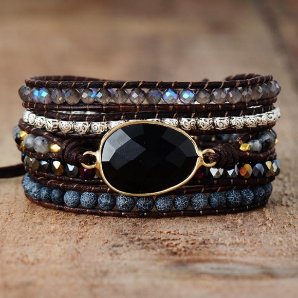 Agate Beaded Bracelet - Picture 1 of 5